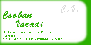 csoban varadi business card