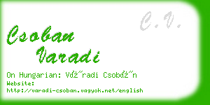 csoban varadi business card